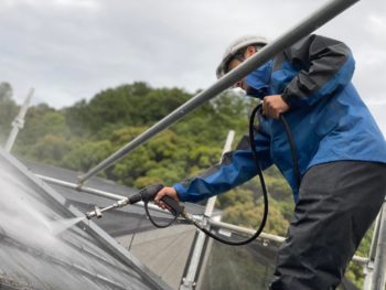 屋根洗浄　外壁洗浄　シャッター洗浄　防水洗浄