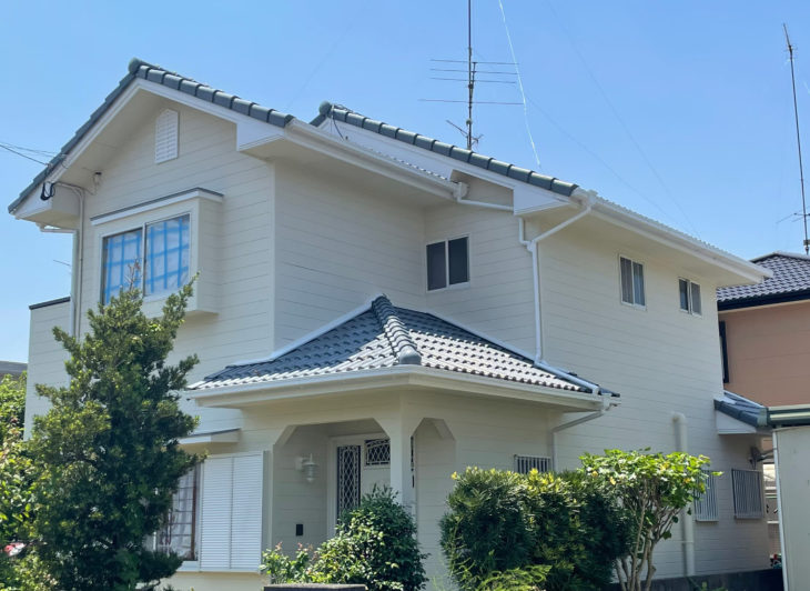 リシン外壁塗装 小松島市間新田町　O様邸