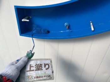 徳島　看板　塗装　業者　中山コーティング　文字塗装　上塗り塗装