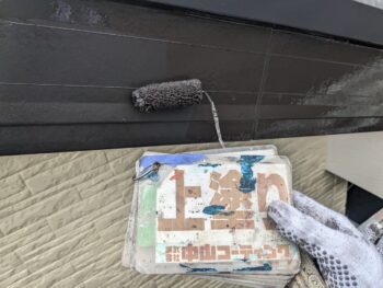 シャッター　軒天　錆止め　中塗り　上塗り　破風