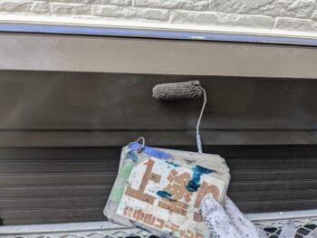 軒天　シャッター　錆止め　破風　中塗り　上塗り