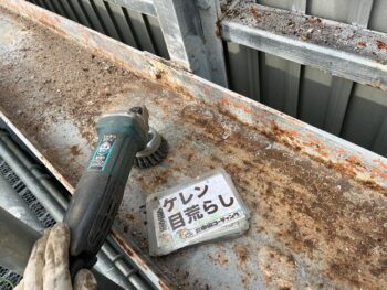 徳島　看板　塗装　業者　中山コーティング　ケレン目荒らし