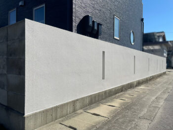 付帯部　艶　外壁　塀　完工