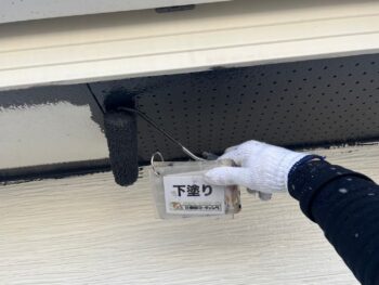 軒天井　破風　下塗り　上塗り　雨樋