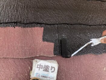 徳島　鳴門　屋根　釘打ち　タスペーサー　塗装　ボンフロン弱溶剤エナメルＧＴ