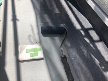 防水　塗装　ベランダ　リボール式防水　トップコート