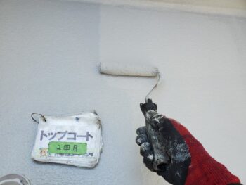 塗装　リボール式防水　トップコート　防水　ベランダ