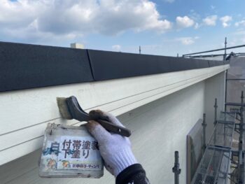 破風　軒天井　雨樋　下塗り　上塗り