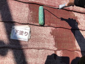 徳島　鳴門　屋根　釘打ち　タスペーサー　塗装　ボンフロン弱溶剤エナメルＧＴ