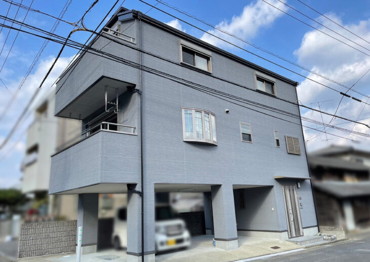   徳島市南佐古「外壁塗装」三階建て住宅の長持ち塗替え