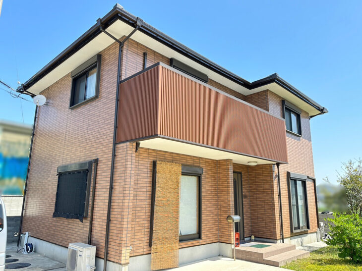  板野郡板野町　関西ペイント「高耐久外壁クリヤー塗装」ベランダ張替え