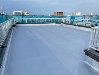 シート　ウレタン　防水　施工　完了　屋上