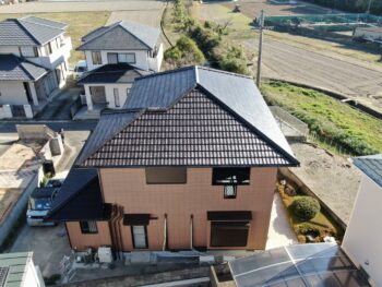 外壁 屋根 塗装 多彩 完成