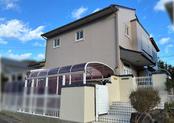   鳴門市塩害地域にも強い塗料AGC旭硝子ボンフロンで外壁塗装　屋根葺き替え