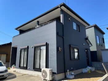 完工 全体 手摺 笠木