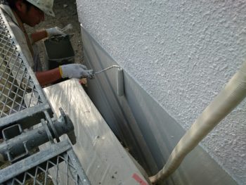 外壁塗装　基礎塗装　中山コーティング　徳島市　アパート改修工事