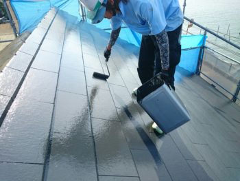 徳島　中山コーティング　屋根塗装　クリアー塗装　外壁塗装