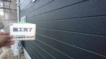 徳島市　ダイヤカレイドビジュー外壁塗装　Ｍ様邸 塗装作業が完了し手摺コーキング