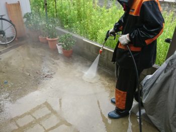 徳島県　高圧洗浄　土間
