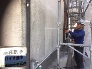 徳島県　藍住町　高圧洗浄　外壁