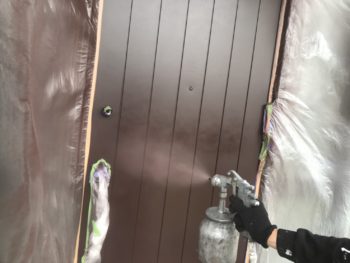 徳島県　藍住町　ドア　塗装