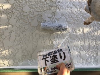 徳島県　南田宮　外壁　下塗り　塗装