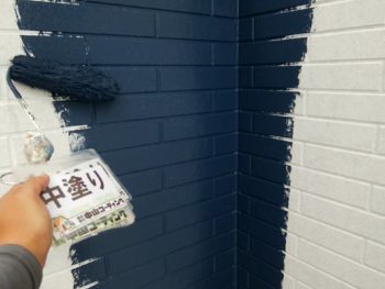 徳島県　中塗り　塗装　外壁