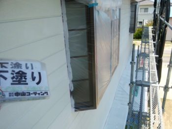外壁　下塗り　塗装　徳島県