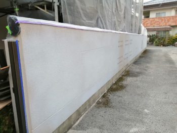 徳島市　塀塗装　