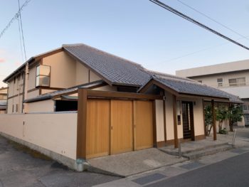 徳島市ナノコンポジットF(フッ素塗料)外壁　大工工事　塀塗装　施工例