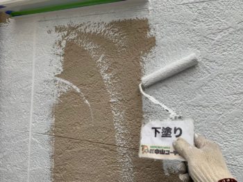 外壁　塗装　下塗り　徳島県　新浜