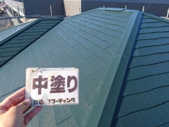 屋根　塗装後　徳島　阿南