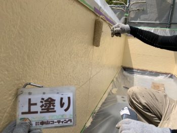 徳島県　阿南市　外壁　塗装　上塗り
