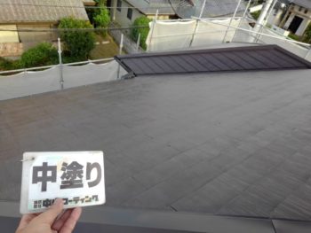 屋根　塗装後　徳島県　国府