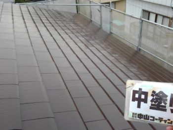 屋根　塗装後　徳島県　八万町
