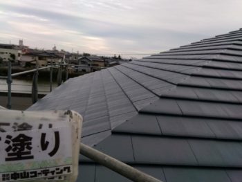 屋根　塗装　下塗り　施工後　徳島県