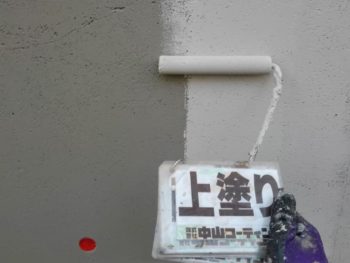 外壁　塗装　上塗り　徳島県　佐古