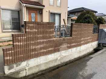 徳島県　藍住町　洗浄　塀