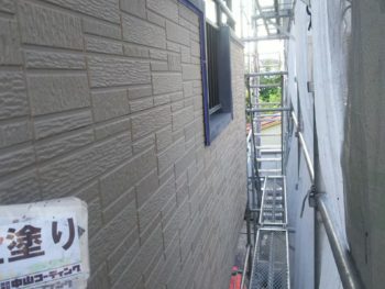 徳島県　矢三町　外壁　塗装後　上塗り　高意匠サイディング