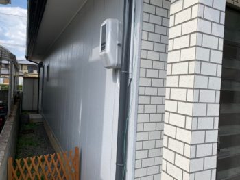 徳島　石井　施工後　外壁　タイル調サイディング