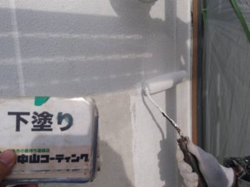 徳島県　新浜町　外壁　塗装　下塗り