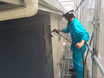 徳島県　藍住町　高圧洗浄　外壁