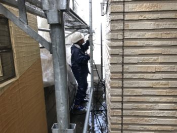 徳島県　昭和町　高圧洗浄　外壁　目地