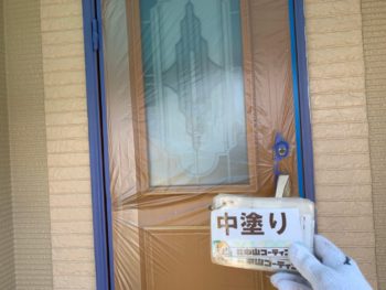 徳島県　藍住町　外壁塗装　玄関
