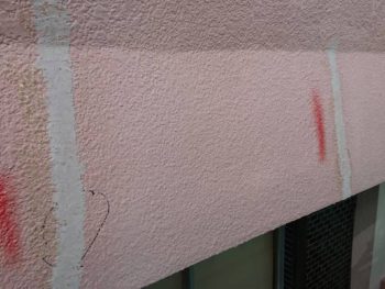徳島県　中島田町　外壁塗装　鉢巻き　クラック補修