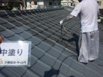徳島県　津田本町　平屋　屋根　塗装