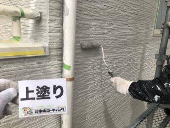 徳島県　徳島市　庄町　外壁　塗装　上塗り