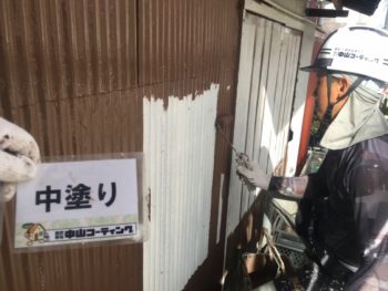 徳島県　津田本町　平屋　外壁　塗装　トタン