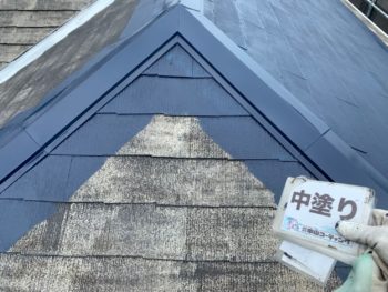 徳島　屋根　塗装　四回塗り　関西ペイント