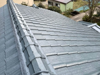 小松島市で屋根塗装が完工しました。　